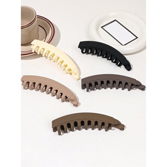 Ladies' Non slip Banana Hair Clip 5.1-inch Large Claw Banana Clip, Suitable for Thick Hair Cute Accessories Set of 5