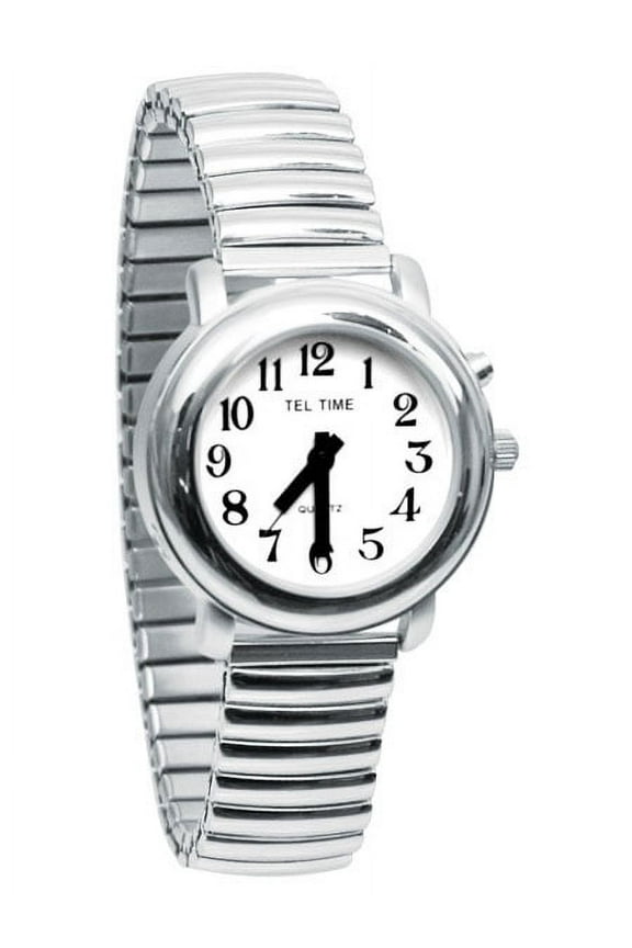 Ladies One Button Talking Watch- Chrome Expansion