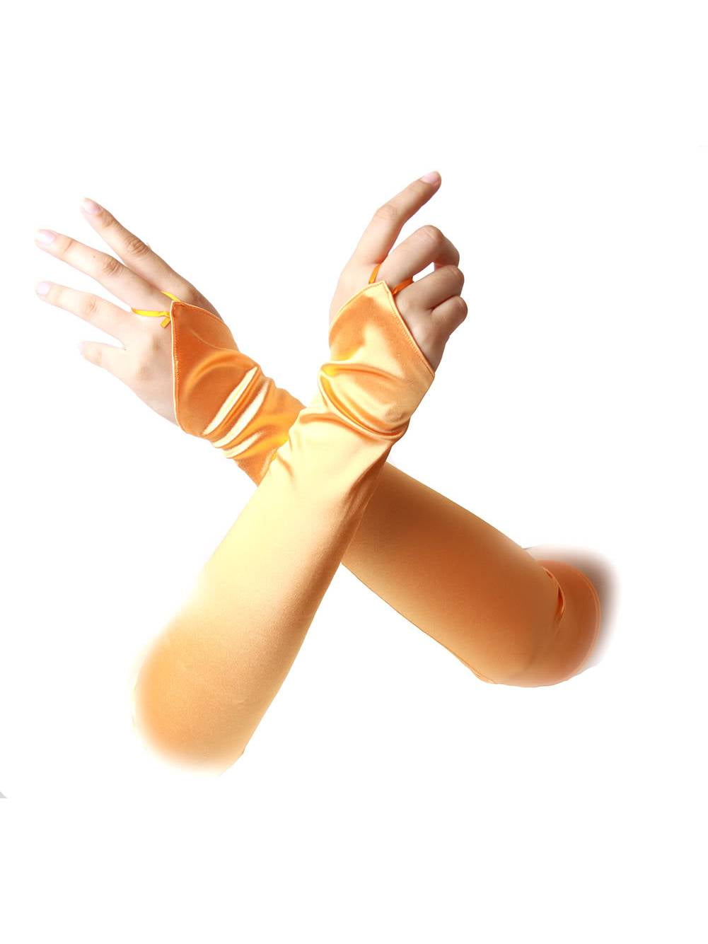 Ladies One Finger Silk Gauntlet Opera Gloves