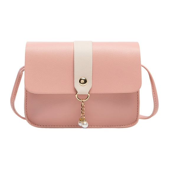 Ladies One-Shoulder Convertible Bag Women Shoulder Bag Fashionable Pearl Pendant Soft Leather Buckle Lightweight And Versatile Messenger Bag