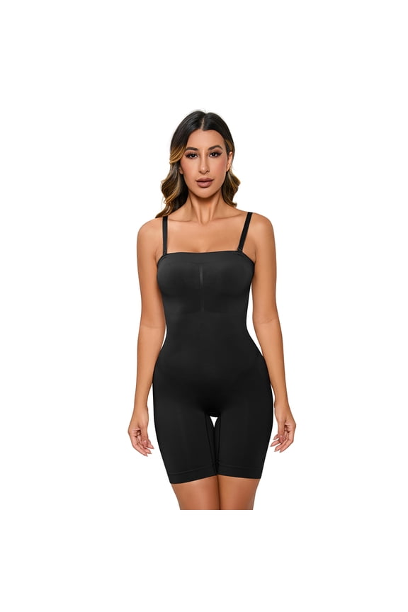 Ladies One-piece Corset Breathable Slim Body-shaping Underwear with Detachable Shoulder Strap