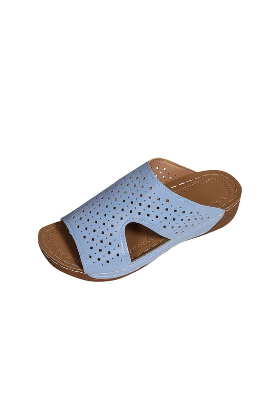 Ladies Orthopedic Wedge Orthopedic Shoes with Arch Support Beach Orthotic Slides Soft Comfortable Outdoor Anti-Slip Platform Beach Yoga Mat Sliders Shoes