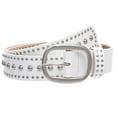 thumbnail image 1 of Ladies Oval Buckle Metal Circle Studded Leather Belt, 1 of 5