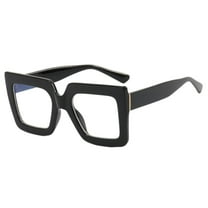 Ladies Oversized Blue Light Blocking Computer Glasses Fashionable Thick Square Frame Eyewear For Screen