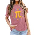 thumbnail image 1 of Ladies' PI Day T Shirt, Happy PI Day Print, Math Teacher Gift, 60% Polyester Blend, Comfortable, Breathable, for Math Enthusiasts, Sizes S XXL, 1 of 3