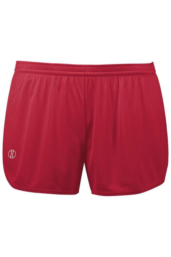 Ladies PR Max Track Shorts, Scarlet - Extra Small