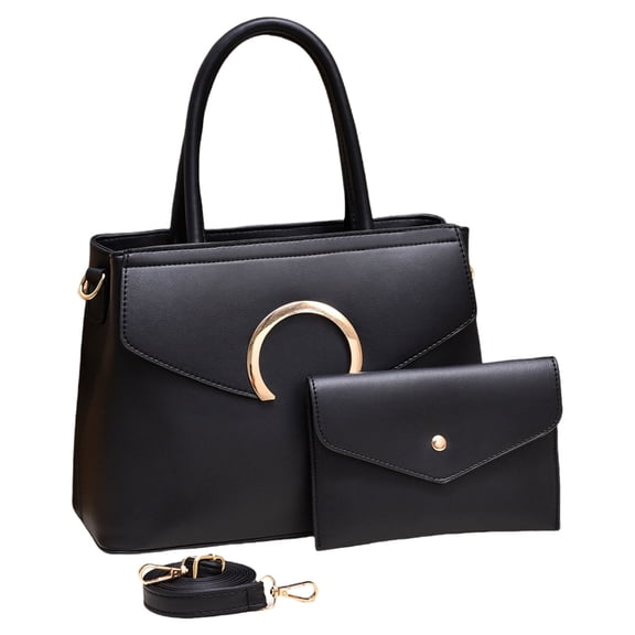 Ladies' PU Leather Satchels Purse and Crossbody Bags Set for Work and Travel