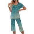 thumbnail image 1 of Ladies Pajamas Sets on Summer Lounge Sets for Women Two Piece Sleepwear Set Cute Print Pajama Sets for Women, 1 of 5