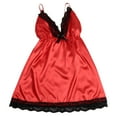 thumbnail image 1 of Ladies Pajamas Women Pajamas Sets Clearance Women V-Neck Satin Stain Pajamas Bowknot Tops, 1 of 4