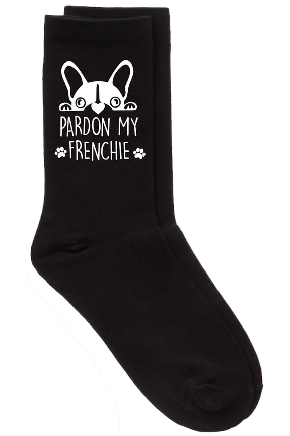 Ladies Pardon My Frenchie Mum Black Socks Birthday French Bulldog Christmas Present Mothers Day Girlfriend Pet Present