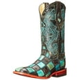 thumbnail image 1 of Ladies Patchwork Boot - Black & Teal - 8.5B, 1 of 1