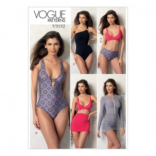 Ladies Pattern 9192 Wrap Top Bikini, One Piece Swimsuits & Cover Ups