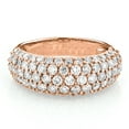 thumbnail image 1 of Ladies Pave Natural Diamond Unique Wedding Band 14K Ring (Rose Gold Size 6), 1 of 1