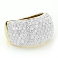 thumbnail image 1 of Ladies Pave Set Diamond Rings 14K Round Natural Diamond Band (Yellow Gold Size 5), 1 of 3