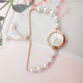 thumbnail image 1 of Ladies Pearl Bracelet Watch, Rose Gold Case with White Dial Watch for Women, Elegant Faux Pearl Strap Quartz Wristwatch for Women, Luxury Jewelry Watch Gifts for Womens, 1 of 3