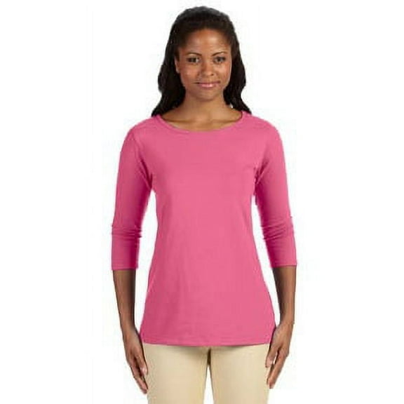 Ladies' Perfect Fit™ Ballet Bracelet-Length Knit Top 3XL CHARITY PINK
