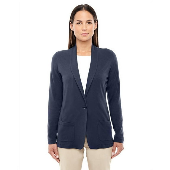 Ladies' Perfect Fit™ Shawl Collar Cardigan - NAVY - L