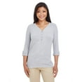 thumbnail image 1 of Ladies' Perfect Fit™ Y-Placket Convertible Sleeve Knit Top - GREY HEATHER - 2XL, 1 of 3