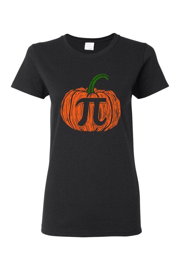 Ladies Pi Pumpkin Halloween Funny Parody Costume DT T-Shirt Tee