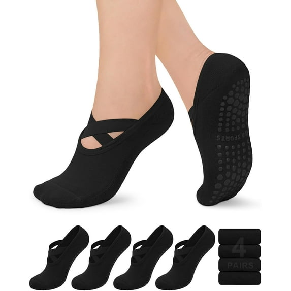 Ladies' Pilates socks - Yoga, suitable for aerobics, hospitals and other environments, can be worn barefoot with anti-slip grip socks