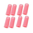 thumbnail image 1 of Ladies Plastic DIY Hairstyle Hairdressing Salon Hair Curler Tool Roller Pink 8 Pcs, 1 of 1