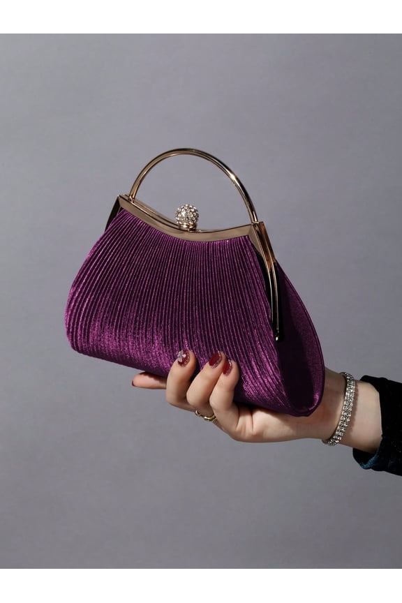Women's PVC Tote Handbag, Purple