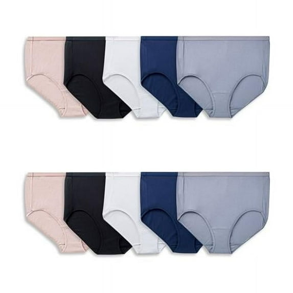 Ladies Plus Assorted Color Panty Brief, Size 12 - Pack of 10