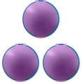 thumbnail image 1 of Set of 3 Round Shaped Dual Color Compact Mirrors With Brushed Metal Finish (Purple & Blue), 1 of 3
