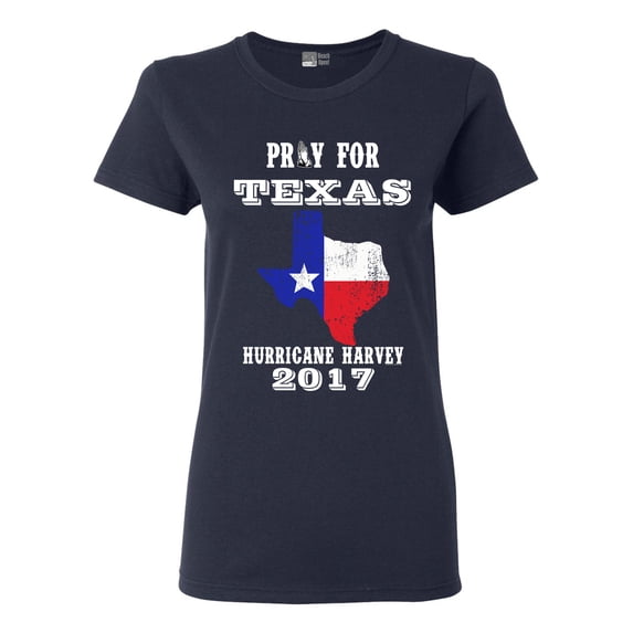Ladies Pray for Texas Map Hurricane Harvey Survivor 2017 DT T-Shirt Tee