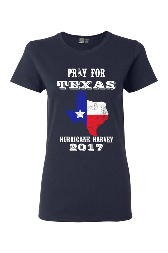 Ladies Pray for Texas Map Hurricane Harvey Survivor 2017 DT T-Shirt Tee