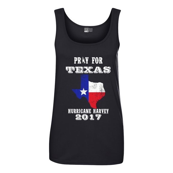 Ladies Pray for Texas Map Hurricane Harvey Survivor 2017 Sleeveless Tank Tops