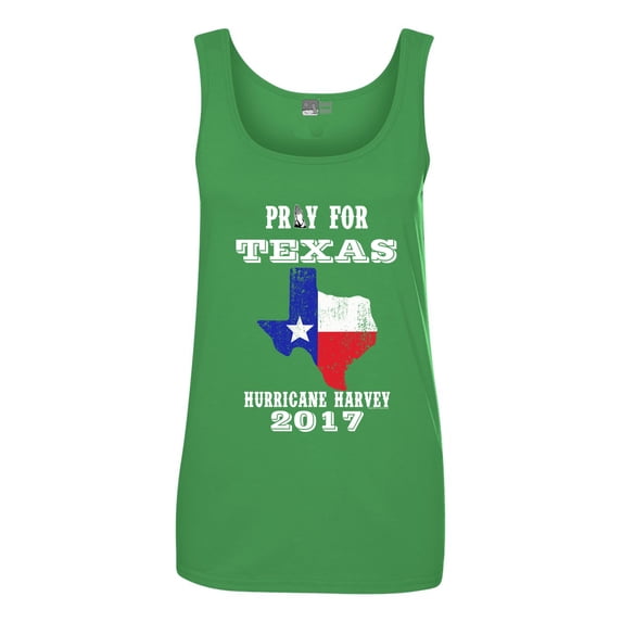 Ladies Pray for Texas Map Hurricane Harvey Survivor 2017 Sleeveless Tank Tops