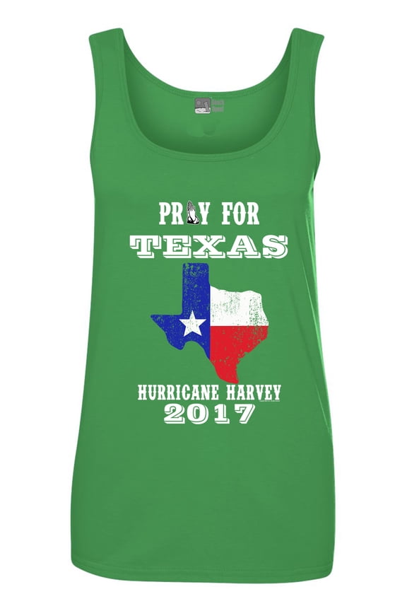 Ladies Pray for Texas Map Hurricane Harvey Survivor 2017 Sleeveless Tank Tops