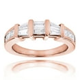 thumbnail image 1 of Ladies Princess and Baguette Diamond 14k Wedding Engagement Band (Rose Gold Size 6.5), 1 of 3