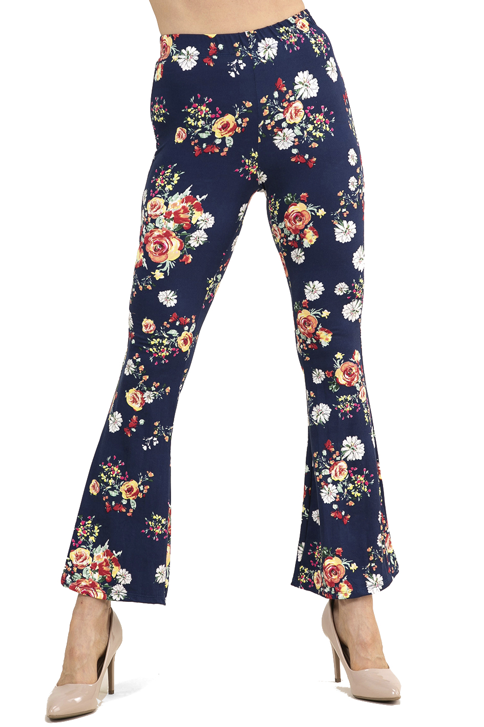 Ladies Printed Flared Pants
