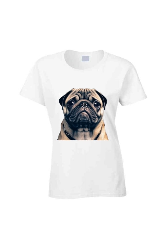 Ladies Pug T Shirt