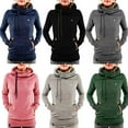 thumbnail image 1 of Ladies Pullover Long Sleeve Jumper Tops Women Hoodie Sweatshirt Sweater Coat, 1 of 6