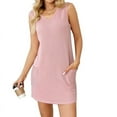thumbnail image 1 of Ladies Pullover Vest Solid Pocket Dress Pink XXL, 1 of 7