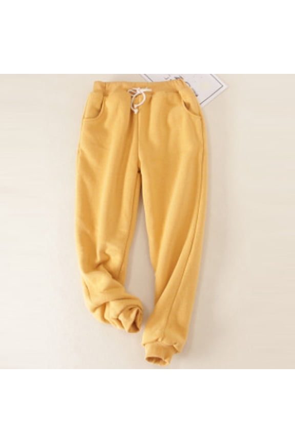 Ladies Pure Color Big Yard Filling Loose Thickening Show Thin Warm Pants Trousers Business Casual Pants for Women Yoga Business Casual Pants for Women Ladies Athletic Pants Pants Women Casual Linen