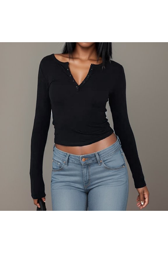 Ladies Pure Style Girl Top High Grade Button Knit Long Sleeve T Shirt Rayon Long Sleeve Shirt Women Casual Shirts Women Polyester Long Sleeve Womens Tops Short Sleeve Casual Tall Womens Shirts