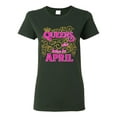 thumbnail image 1 of Ladies Queens Are Born In April Crown Funny DT T-Shirt Tee, 1 of 2