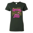 thumbnail image 1 of Ladies Queens Are Born In July Crown Funny DT T-Shirt Tee, 1 of 2