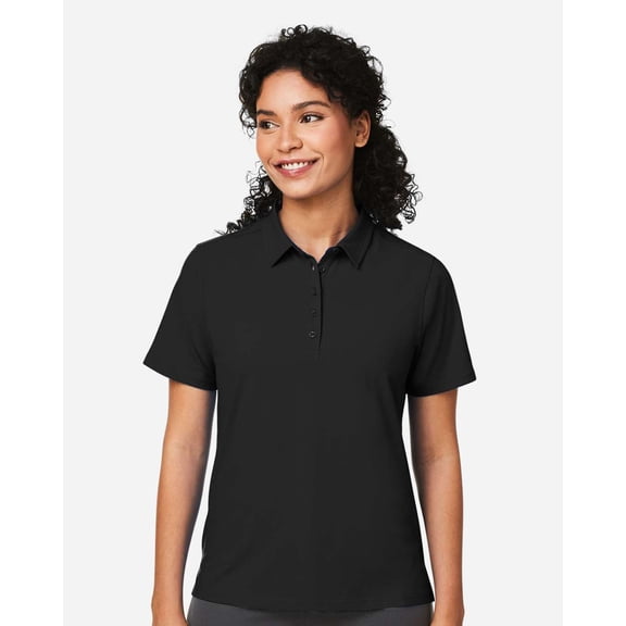 Devon & Jones DG120W Women's Raleigh Stretch Polo-Black-L
