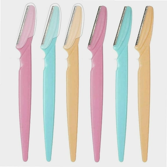 Ladies Razors for Facial Hair, Face Shavers for Women Peach Fuzz - Razors for Women Face, Womens Facial Hair Remover,Come with Safety Cover attached on Stainless Steel Razor (Packs of 6)