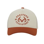Realtree  Womens Outfitters Mesh Back Cap   Flat Stitch Logo Snapback, One Size, Ivory
