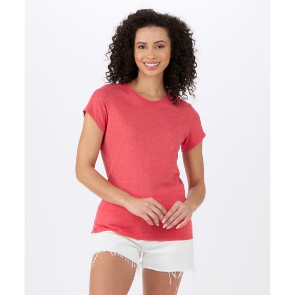 Boxercraft EW2180 Recrafted Ladies Crewneck Tee-Recover Red-XXS