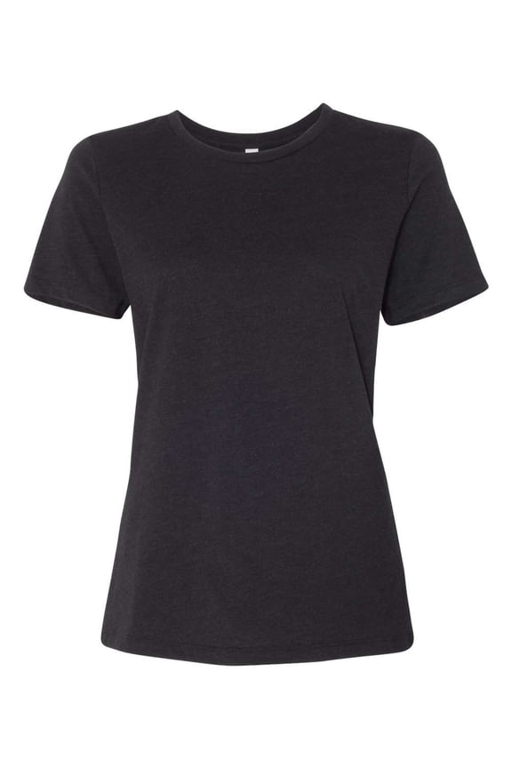 Ladies' Relaxed Heather CVC Short-Sleeve T-Shirt BLACK HEATHER M