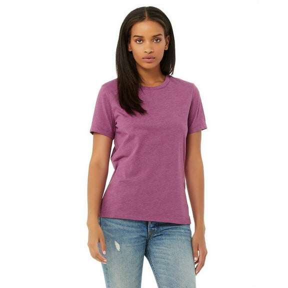 Ladies' Relaxed Heather CVC Short-Sleeve T-Shirt HEATHER MAGENTA L