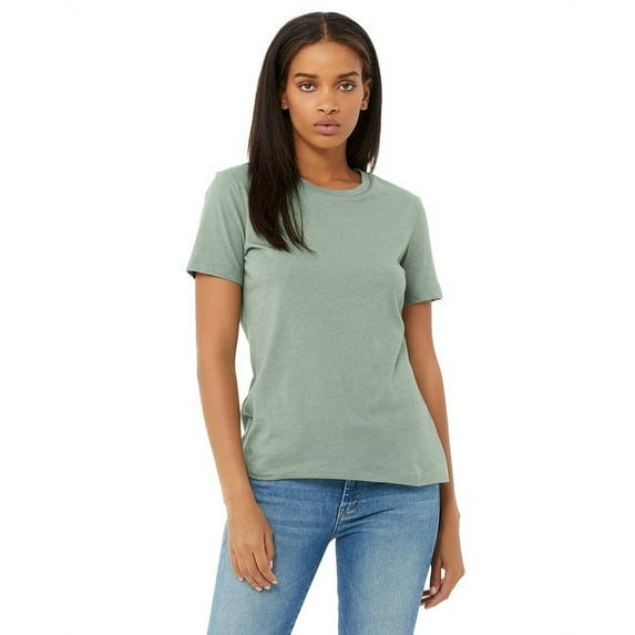 Ladies' Relaxed Heather CVC Short-Sleeve T-Shirt - HEATHER SAGE - 3XL
