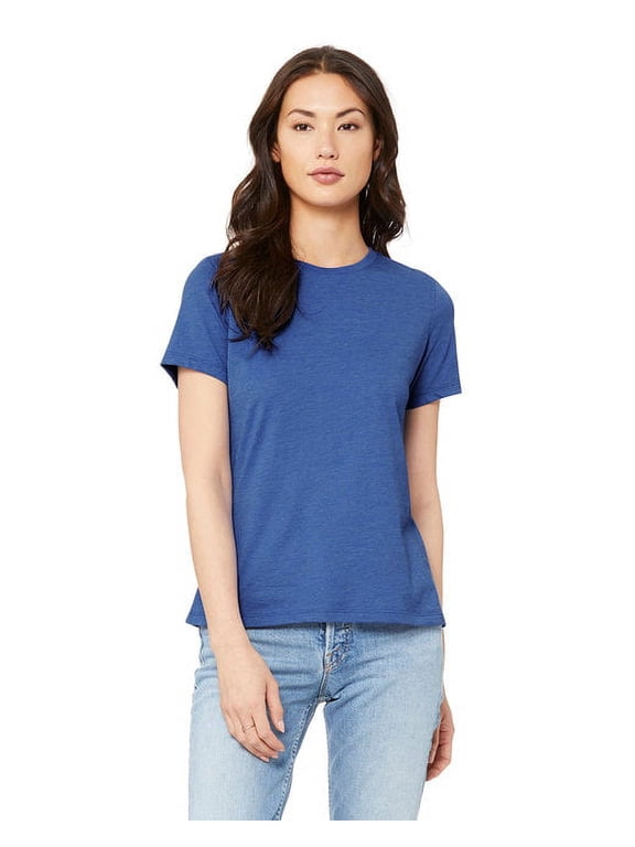 Ladies' Relaxed Heather CVC Short-Sleeve T-Shirt - HEATHER TRUE ROY - M